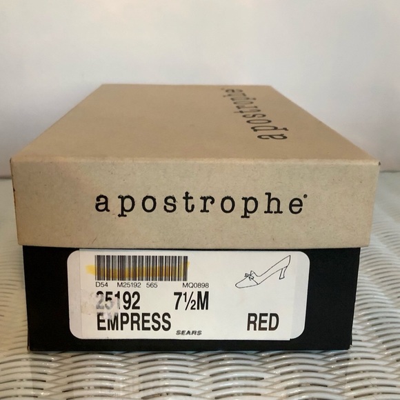 Red Satin pump bow detail 3 inch heel leather sole size 7.5 - Picture 14 of 16